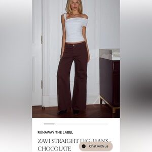 Runaway the Label Chocolate Brown Jean